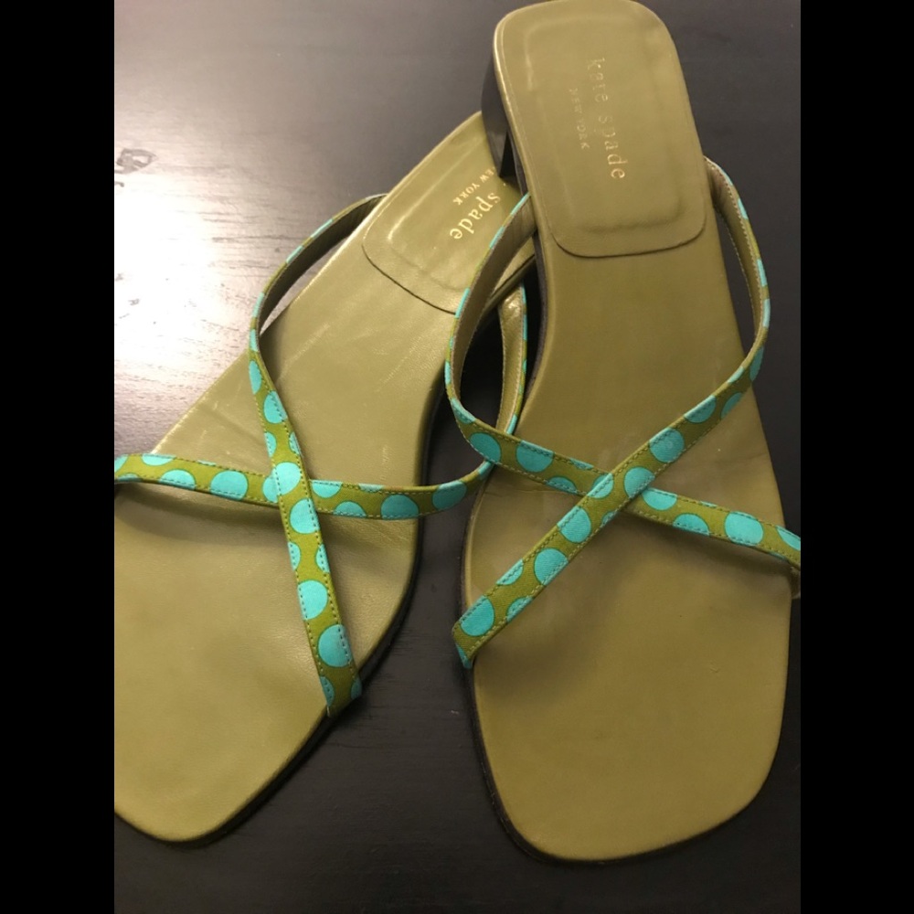 Whimsical Green & Blue Slides; Gentle Wear.